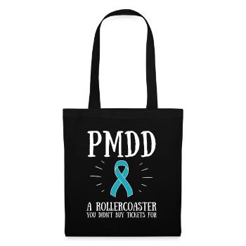 PMDD Awareness Premenstrual Syndrome Menstrual - Stoffbeutel - Schwarz - Vorne