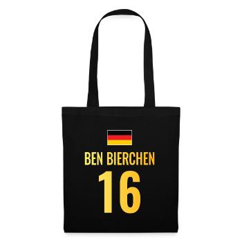 Fußball Sauf Trikot Deutschland Mallorca Gruppen - Stoffbeutel - Schwarz - Vorne