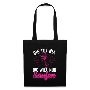 Die tut nix Sekt Cocktails - Stoffbeutel - Schwarz - Vorne