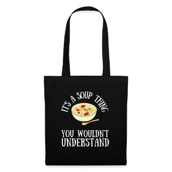 Soupe en conserve Liquide Nourriture Cook Restaurant Gourmand - Sac en tissu - noir - Devant