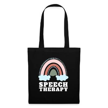 Speech Language Pathologist Speech Therapy SLP - Stoffbeutel - Schwarz - Vorne