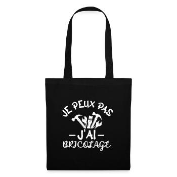je peux pas j'ai bricolage - Bricolage - Sac en tissu - noir - Devant