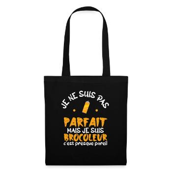 pas parfait mais je suis bricoleur - Sac en tissu - noir - Devant