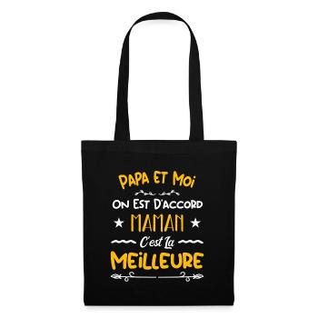 Ma maman est la meilleure - cadeau pour maman !! - Sac en tissu - noir - Devant
