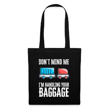 Baggage Handler Airfield Airport Worker - Stoffbeutel - Schwarz - Vorne
