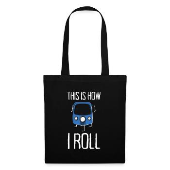 Tuk Tuk Rickshaw Transporteur de scooter italien - Sac en tissu - noir - Devant