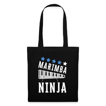 Vibraphone Mom Marimba Ninja And Mallet - Stoffbeutel - Schwarz - Vorne