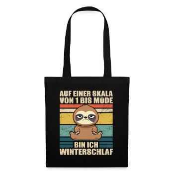 Sloth Late riser Colleagues Tired - Tote Bag - black - Front