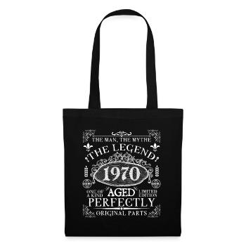 1970 Legend | Vintage Aged Perfectly 1970 - Tote Bag - black - Front