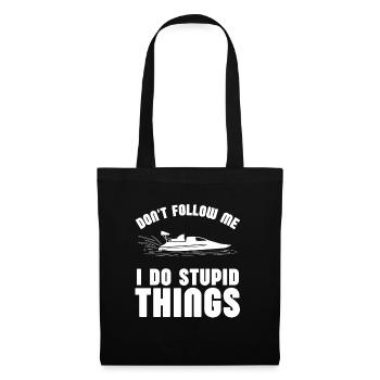 Courses de drag-boat et de hors-bord - Sac en tissu - noir - Devant