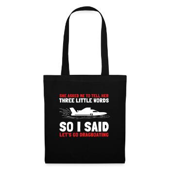 Courses de drag-boat et de hors-bord - Sac en tissu - noir - Devant