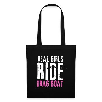 Courses de drag-boat et de hors-bord - Sac en tissu - noir - Devant
