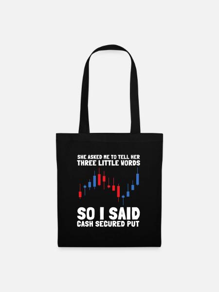 Options Trading Cash Secured Puts Future Forex - Stoffbeutel - Schwarz