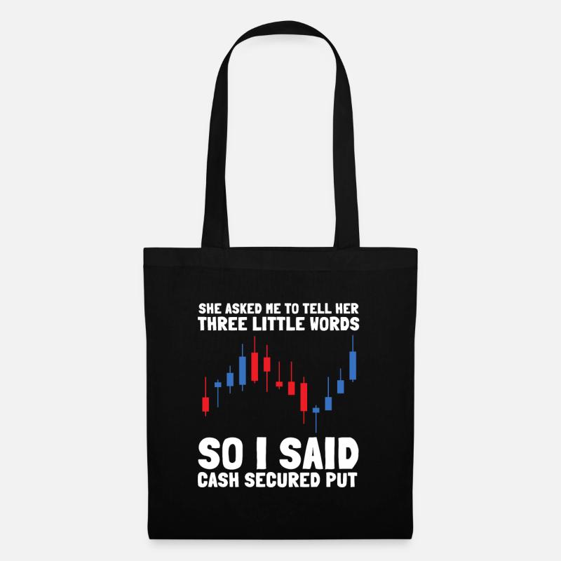 Options Trading Cash Secured Puts Future Forex - Stoffbeutel - Schwarz