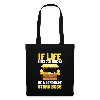 Sell Lemonade Stand Boss Juice Business Lemon - Stoffbeutel - Schwarz - Vorne