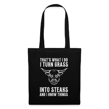Highland Cow Breeder Scottish Cattle Hairy Cow - Tote Bag - black - Front