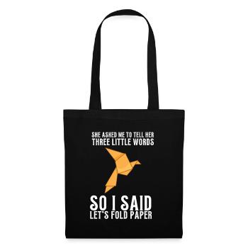 Artisanat de pliage de papier japonais Origami Master - Sac en tissu - noir - Devant