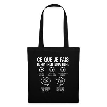 FOOT - FOOTBALL T SHIRT HUMOUR BALON - Sac en tissu - noir - Devant