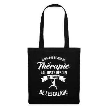 Escalade Femme Homme Escaladeur Grimpeur Cadeau - Sac en tissu - noir - Devant