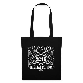 2018 | Vintage Original Edition 2018 Geburtstag - Stoffbeutel - Schwarz - Vorne