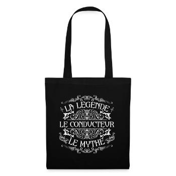 Conducteur | meilleur Conducteur | la légende le m - Sac en tissu - noir - Devant