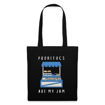 Probiotiques Produits laitiers, Yogourt glacé - Sac en tissu - noir - Devant