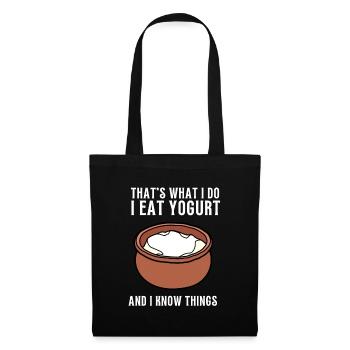 Probiotiques Produits laitiers, Yogourt glacé - Sac en tissu - noir - Devant