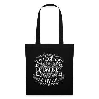 Barbier | meilleur Barbier | la légende le mythe - Sac en tissu - noir - Devant