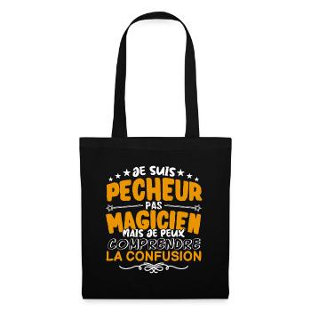 Pecheur | Pecheur pas Magicien | Meilleur Pecheur - Sac en tissu - noir - Devant