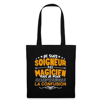 Soigneur | Soigneur pas Magicien | Meilleur Soigne - Sac en tissu - noir - Devant