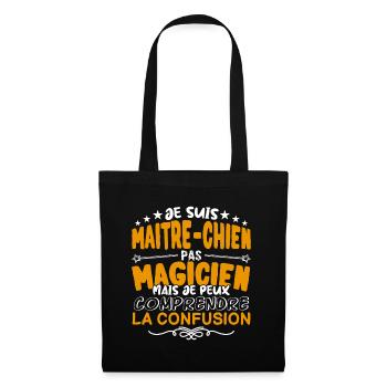 Maitre-Chien | Maitre-Chien pas Magicien | Meilleu - Sac en tissu - noir - Devant