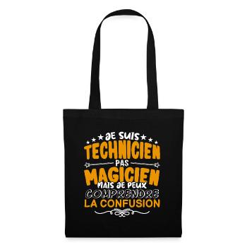 Technicien | Technicien pas Magicien | Meilleur Te - Sac en tissu - noir - Devant