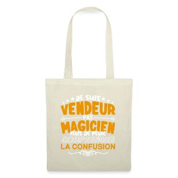 Vendeur | Vendeur pas Magicien | Meilleur Vendeur - Sac en tissu - nature - Devant