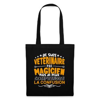 Vétérinaire | Vétérinaire pas Magicien | Meilleur - Sac en tissu - noir - Devant