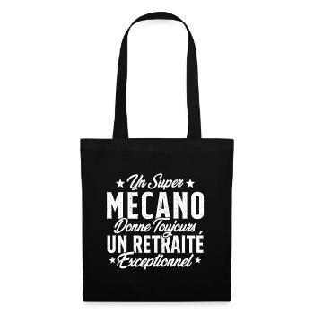 Mécano Papa Cadeau Drôle Fête Des Pères Garagiste - Sac en tissu - noir - Devant