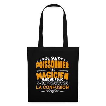 Poissonnier | Poissonnier pas Magicien | Meilleur - Sac en tissu - noir - Devant