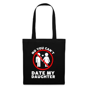 Fille protectrice papa, sortir avec ma fille - Sac en tissu - noir - Devant
