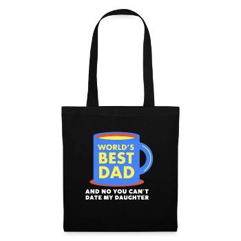 Fille protectrice papa, sortir avec ma fille - Sac en tissu - noir - Devant