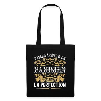 Le Meilleur Parisien | Parisien à la perfection - Sac en tissu - noir - Devant