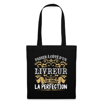Le Meilleur Livreur | Livreur à la perfection - Sac en tissu - noir - Devant