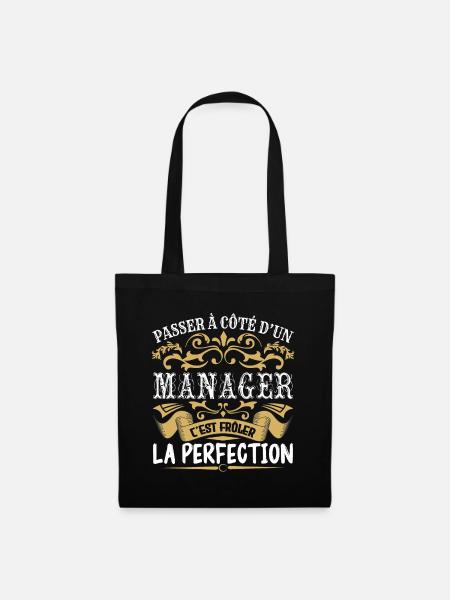 Le Meilleur Manager | Manager à la perfection - Sac en tissu - noir