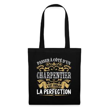 Le Meilleur Charpentier | Charpentier à la perfect - Sac en tissu - noir - Devant