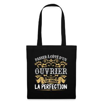 Le Meilleur Ouvrier | Ouvrier à la perfection - Sac en tissu - noir - Devant