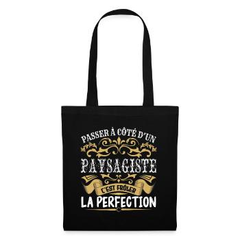 Le Meilleur Paysagiste | Paysagiste à la perfectio - Sac en tissu - noir - Devant