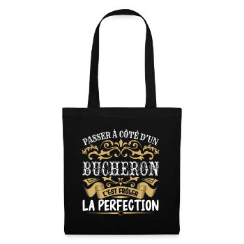 Le Meilleur Bucheron | Bucheron à la perfection - Sac en tissu - noir - Devant