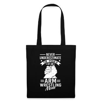 Bras de fer maman bras de fer - Sac en tissu - noir - Devant