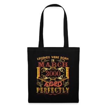 March 2000 - birthday 2000 legends were born. - Tote Bag - black - Front