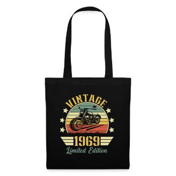 Vintage 1969 Retro Motorrad Geburtstagsgeschenk - Stoffbeutel - Schwarz - Vorne
