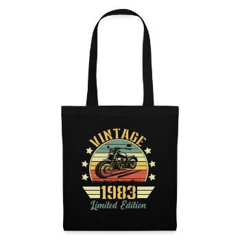 Vintage 1983 Retro Motorcycle Birthday Gift - Tote Bag - black - Front