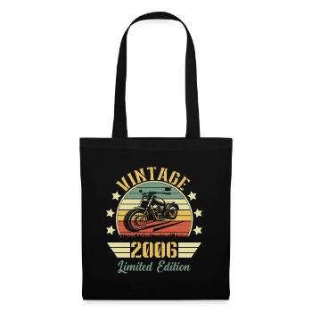 Vintage 2006 Retro Motorrad Geburtstagsgeschenk - Stoffbeutel - Schwarz - Vorne